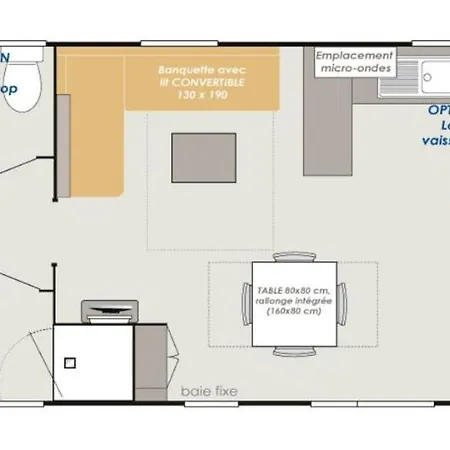 אתר קמפינג Mobil 3 Chambres *